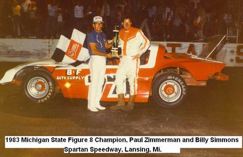 Spartan Speedway (Corrigan Oil Speedway) - Billy Simmons 1983 From Bill And Sharon